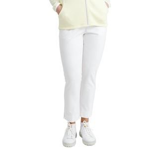 NEW ABACUS SPORTSWEAR US elite high waist 4-ways stretch golf trousers in white